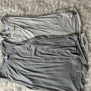 2 Athleta Rib Tank Tops in shades of grey